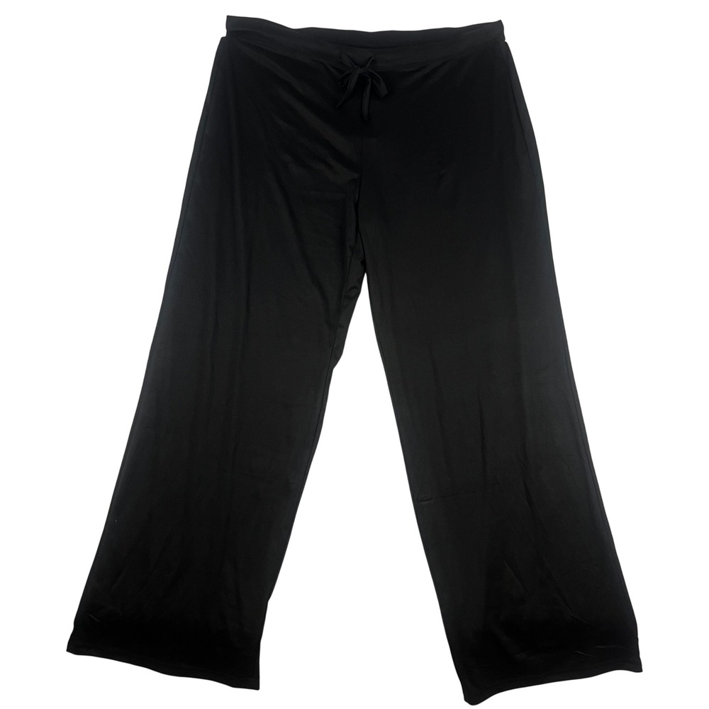 32 Degrees Cool Womens Wide Leg Lounge Pants Black Sleepwear Large 1465357-F22